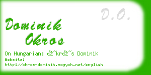 dominik okros business card
